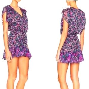 MISA LOS ANGELES Anessa Mini Dress In Multi  Floral size M
